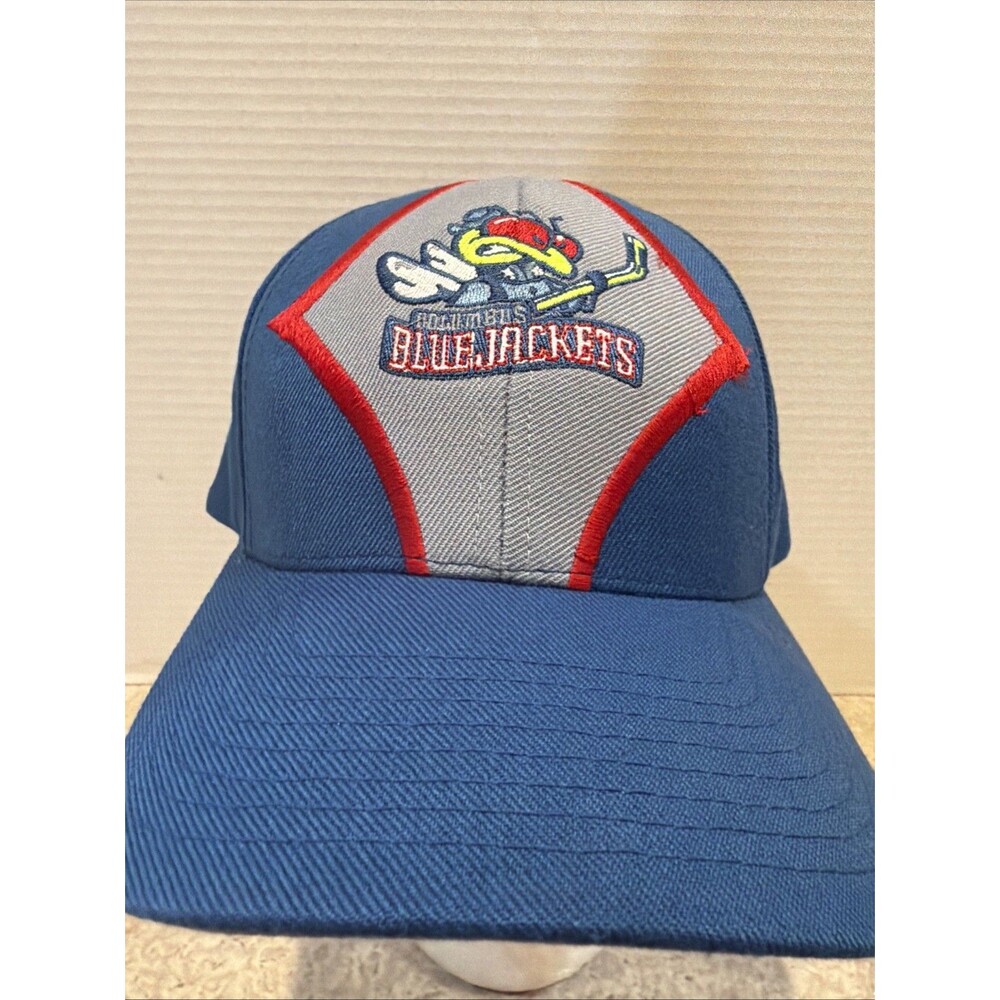 Vtg Columbus Blue Jackets Starter Snapback Hat Stinger Logo NHL 2000s RARE